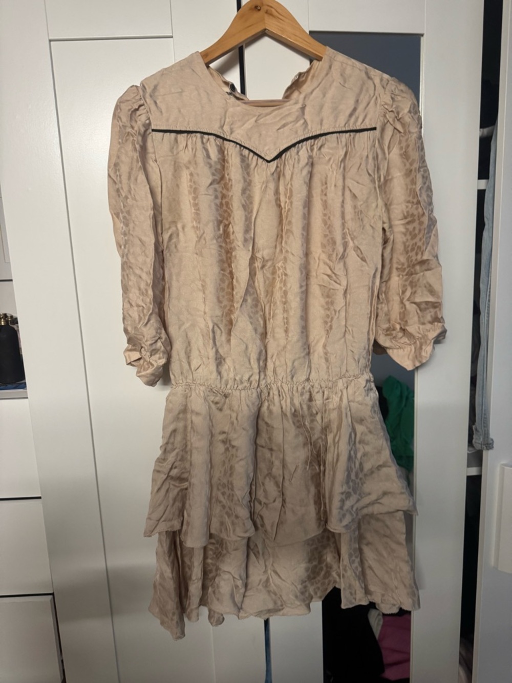 Zadig & Voltaire Cream Textured Satin Blouse